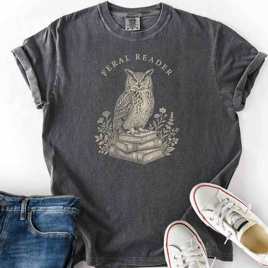 Feral Reader Owl T-Shirt