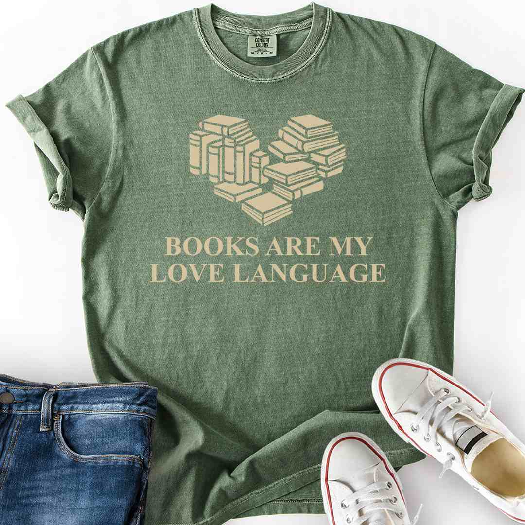 Books Love Language Heart T-Shirt
