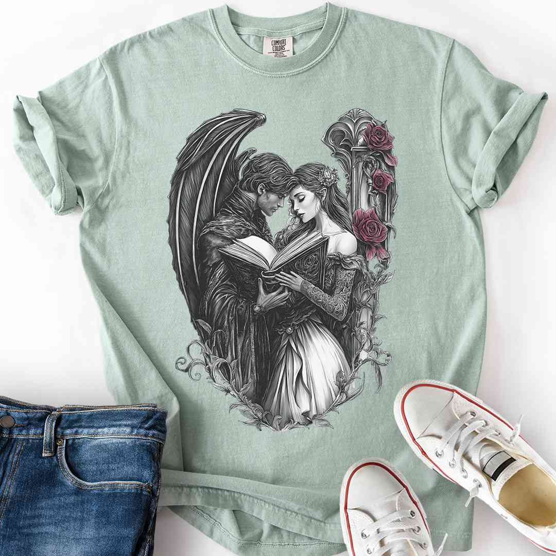 Dark Fantasy Book Couple T-Shirt