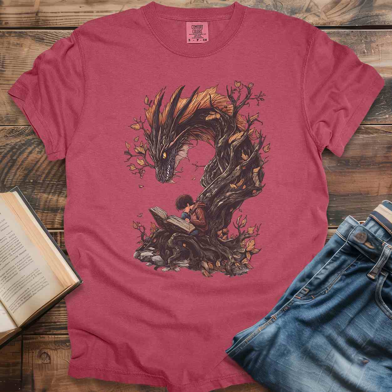 Enchanted Dragon Tree Reading T-Shirt