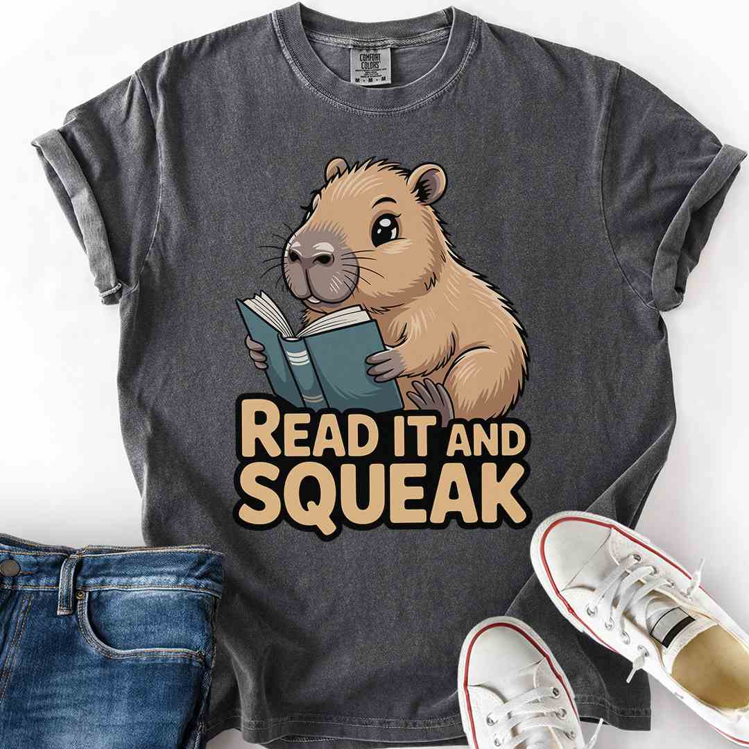 Capybara Read and Squeak T-Shirt