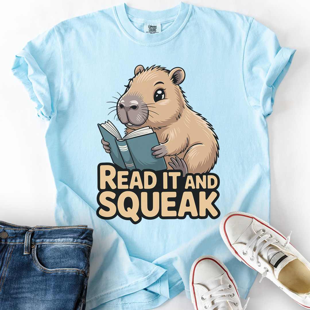 Capybara Read and Squeak T-Shirt