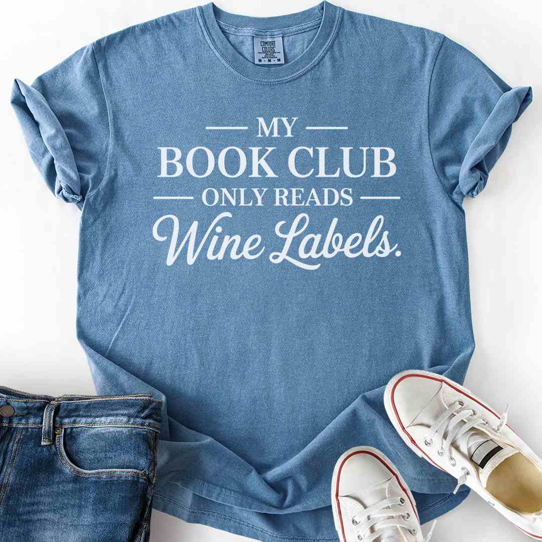 Book Club Reads Wine Labels T-Shirt