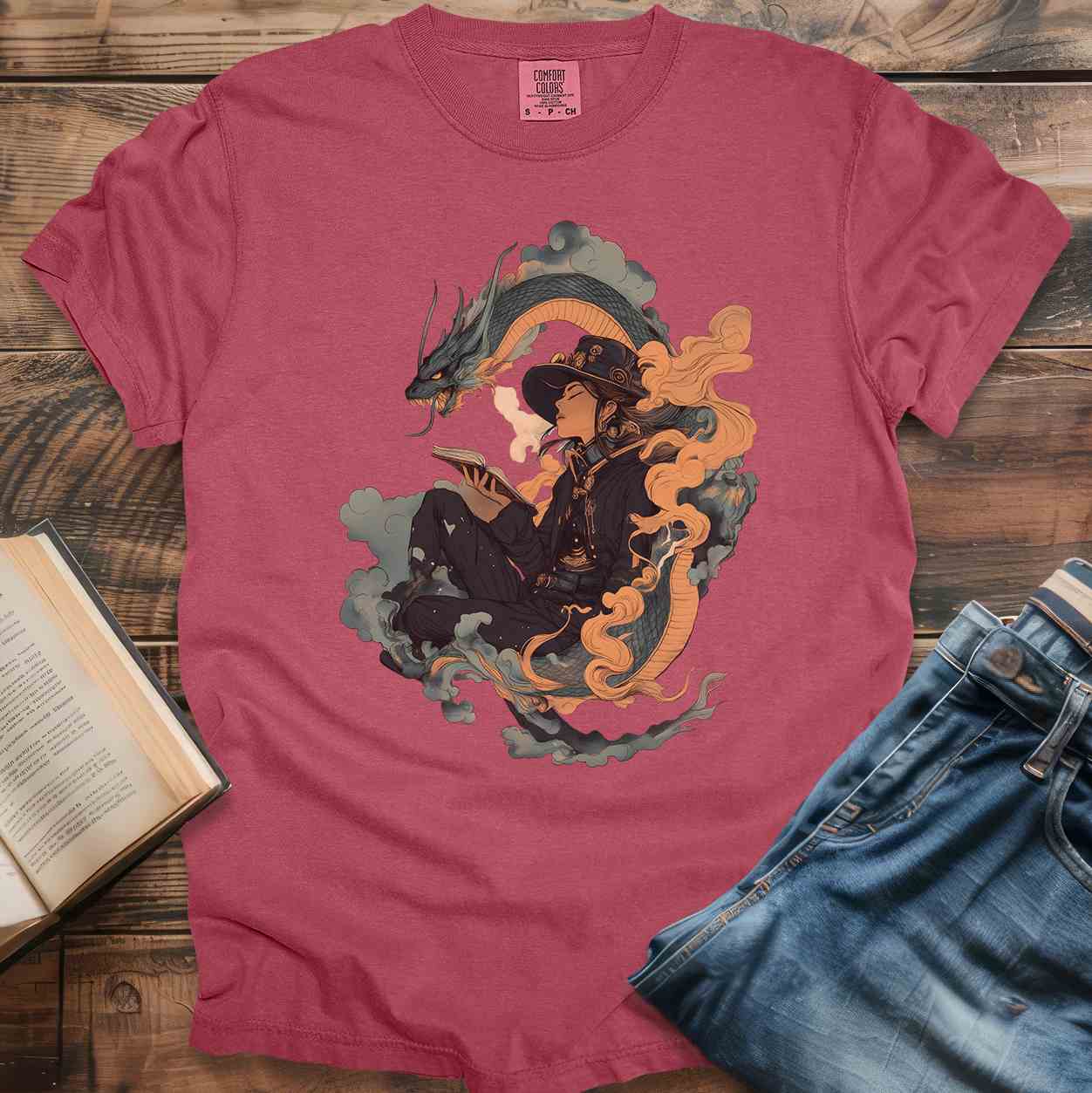 Mystical Dragon & Reader T-Shirt