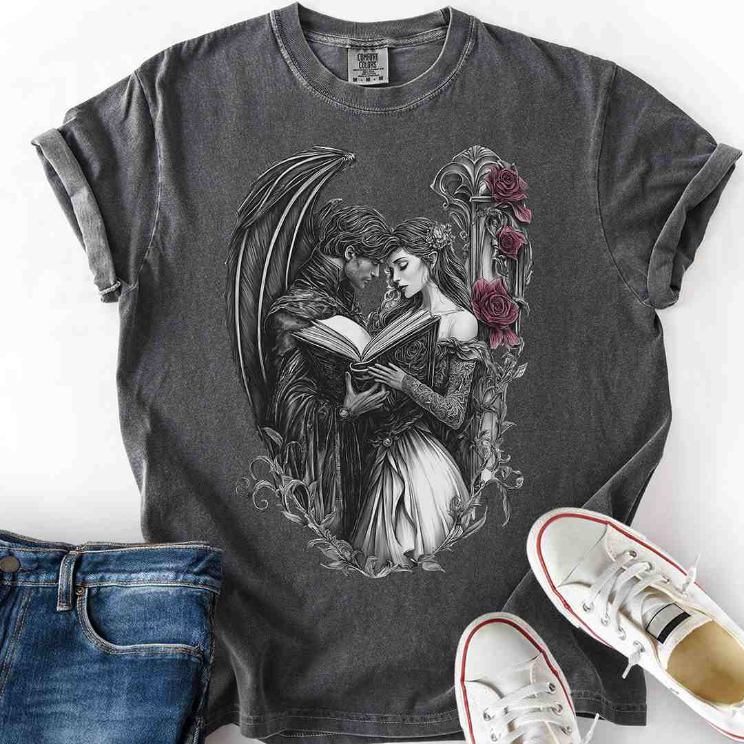 Dark Fantasy Book Couple T-Shirt