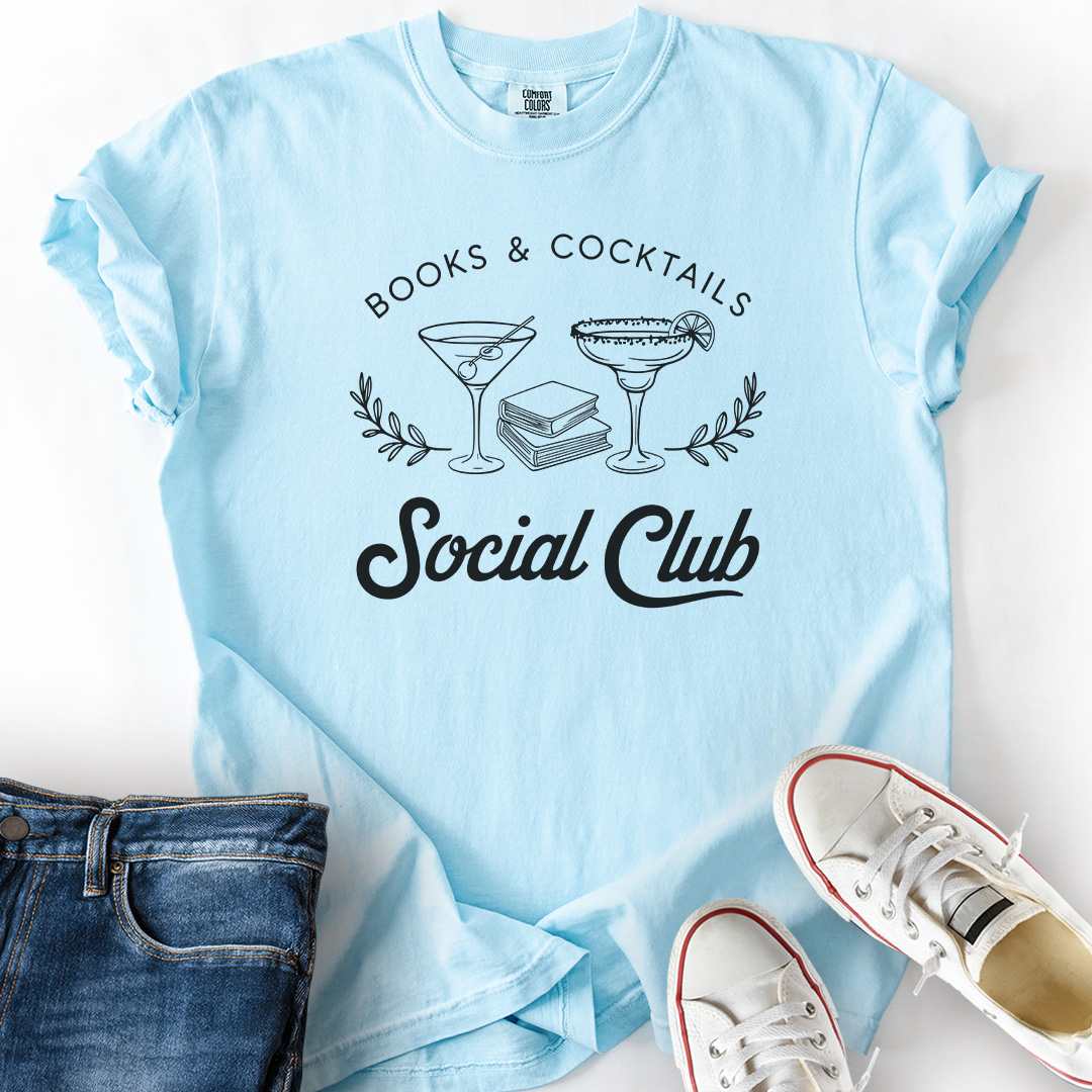 Books And Cocktails Social Club T-Shirt