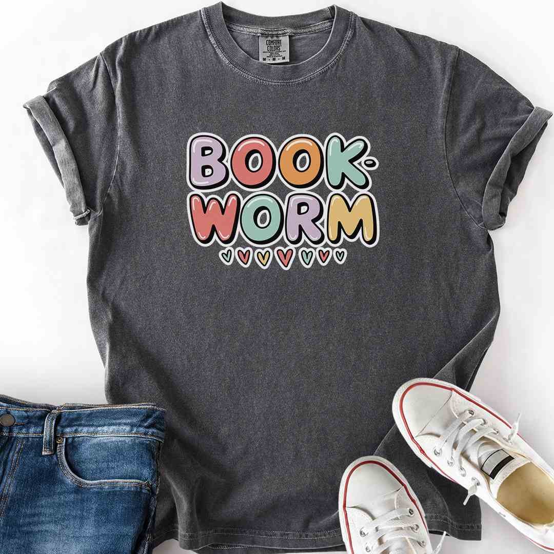 Colorful Book Worm T-Shirt