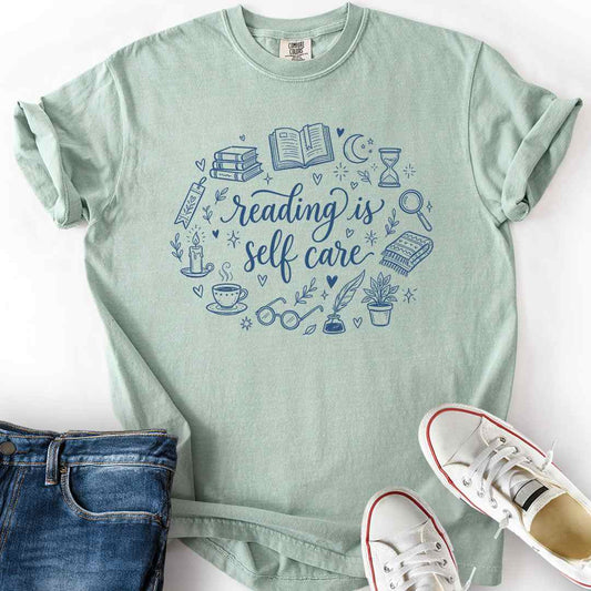 Reading Self-Care Doodle T-Shirt