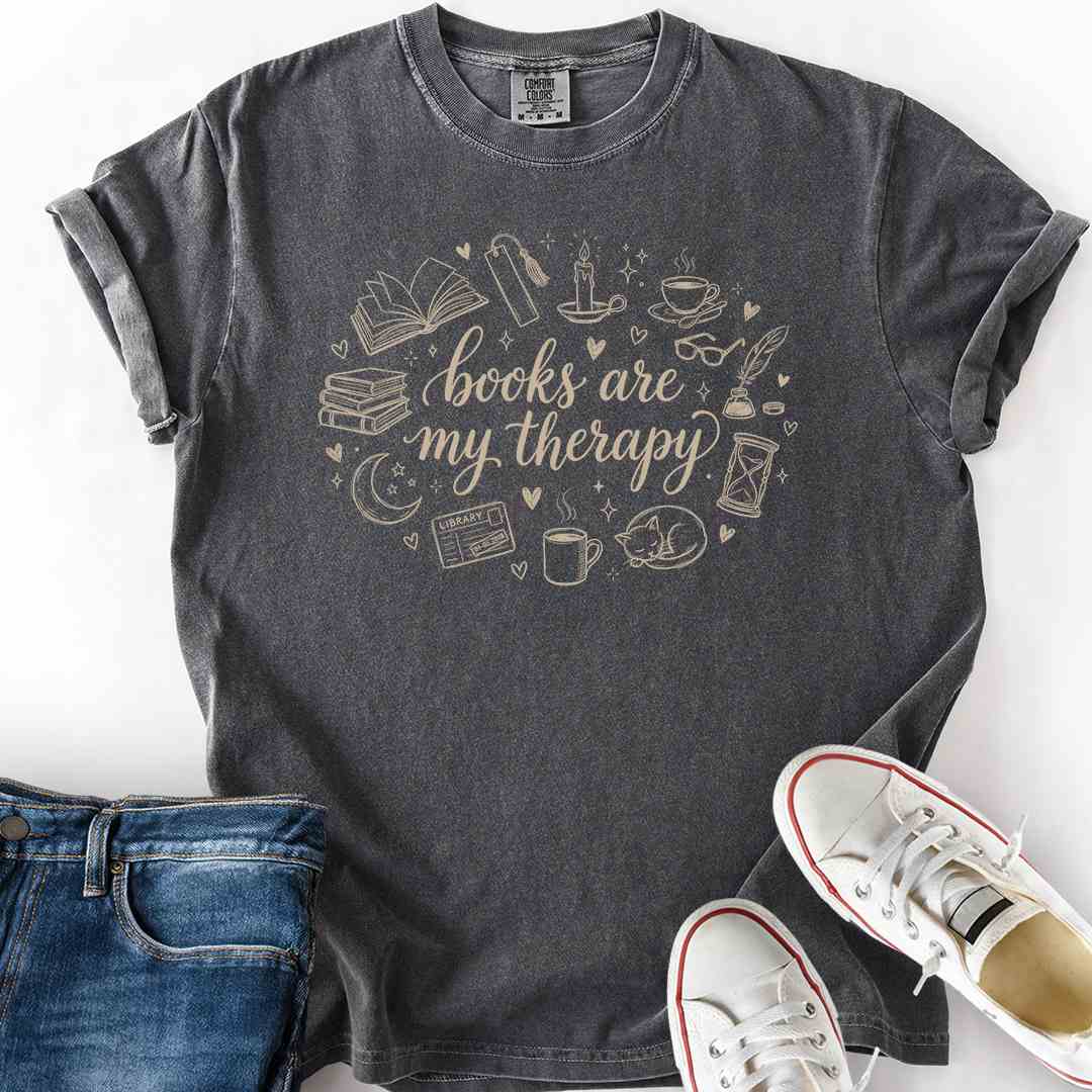 Book Therapy Doodle T-Shirt