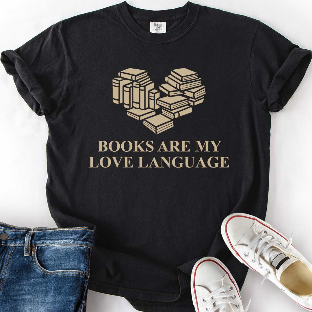 Books Love Language Heart T-Shirt