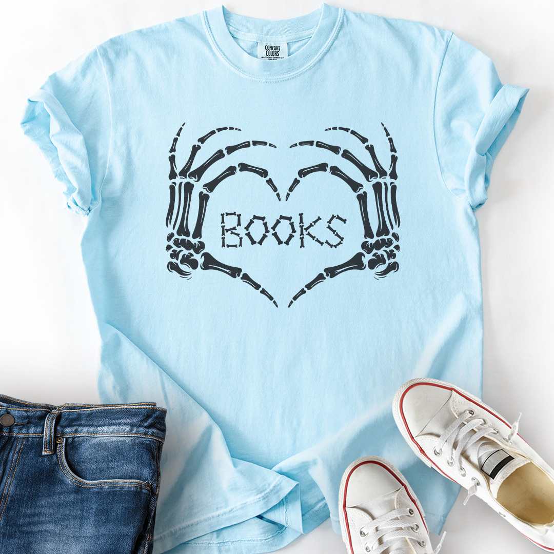 Skeleton Heart Books T-Shirt