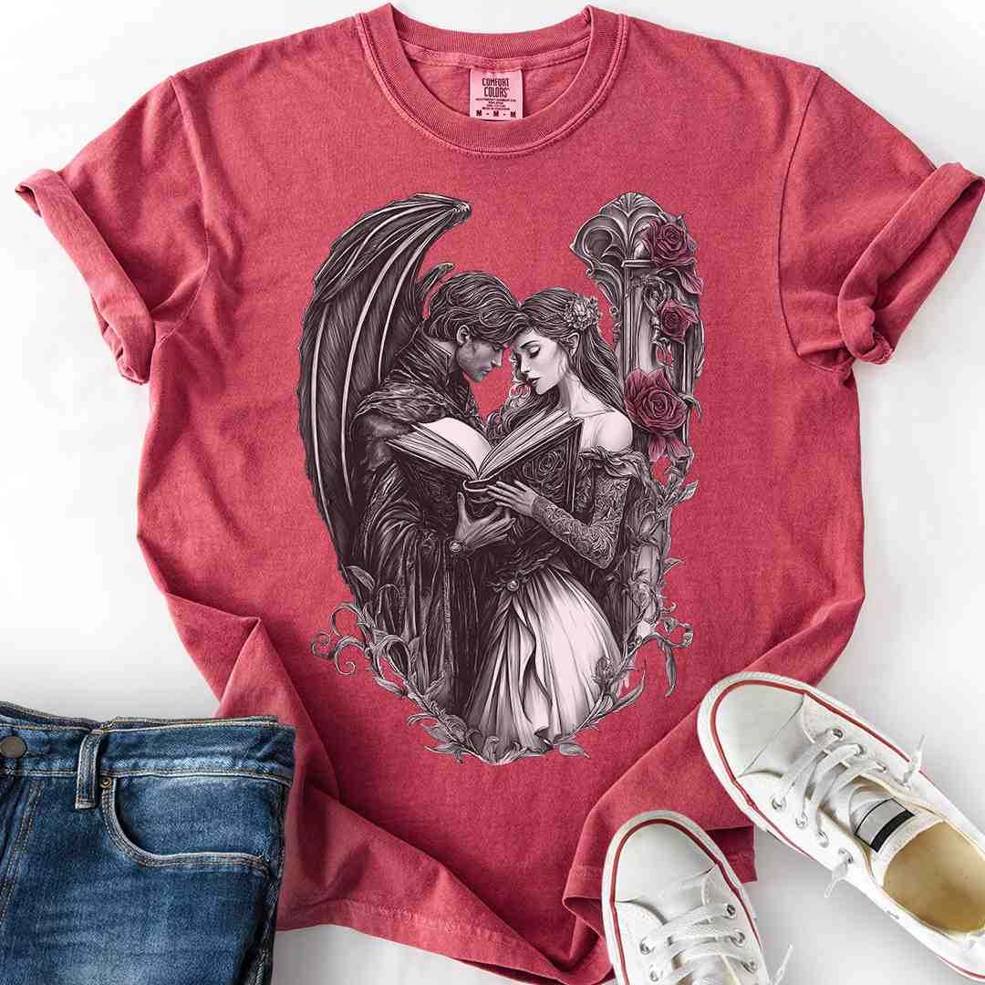 Dark Fantasy Book Couple T-Shirt