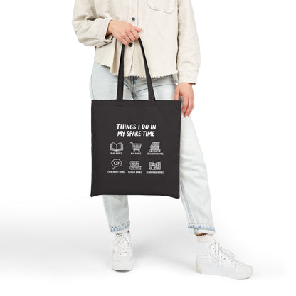 Things I Do In Spare Time Cotton Canvas Tote Bag