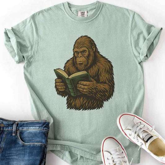 Bigfoot Reads T-Shirt