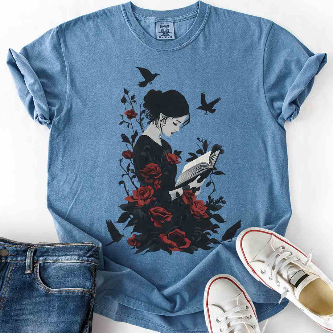 Dark Roses and Books T-Shirt
