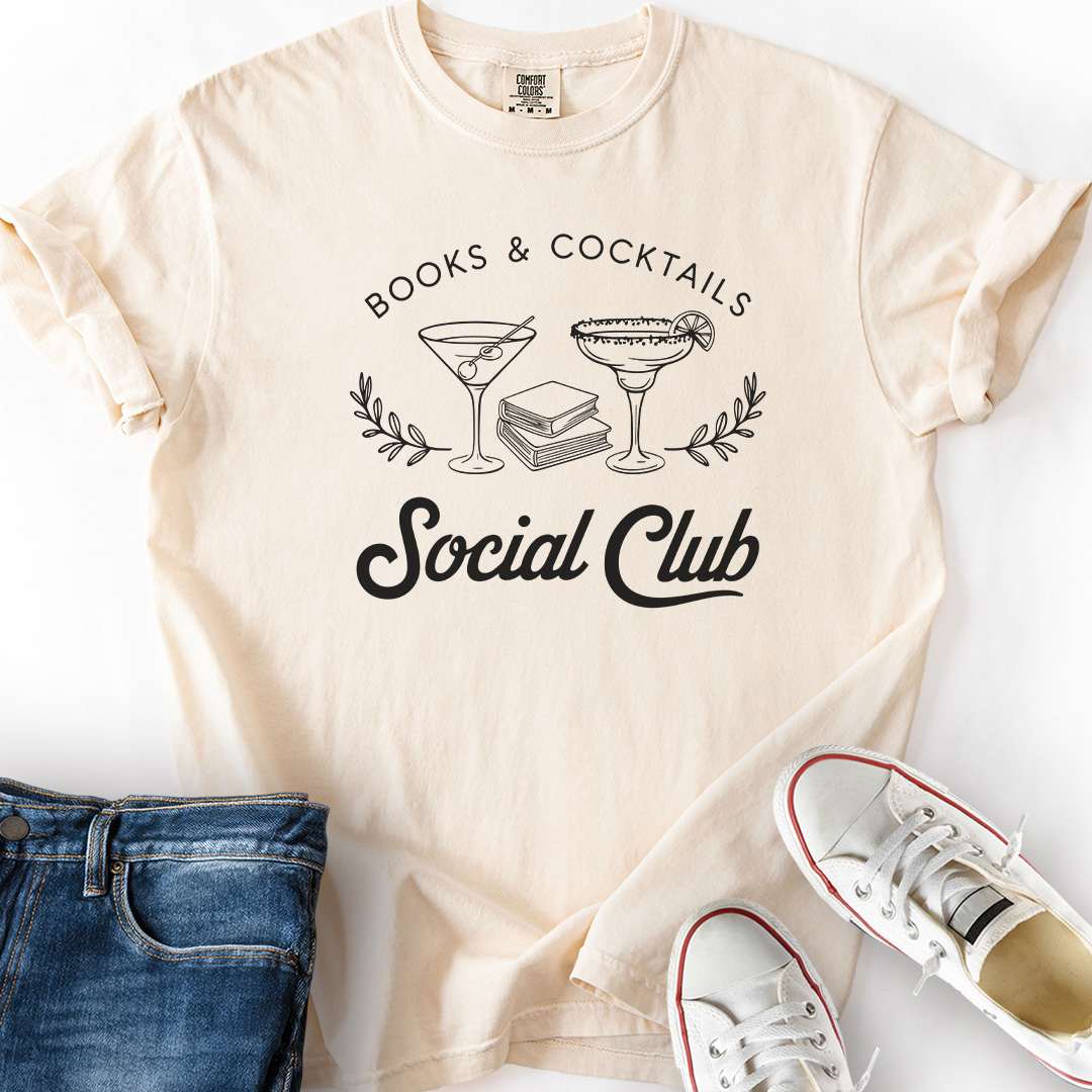 Books And Cocktails Social Club T-Shirt