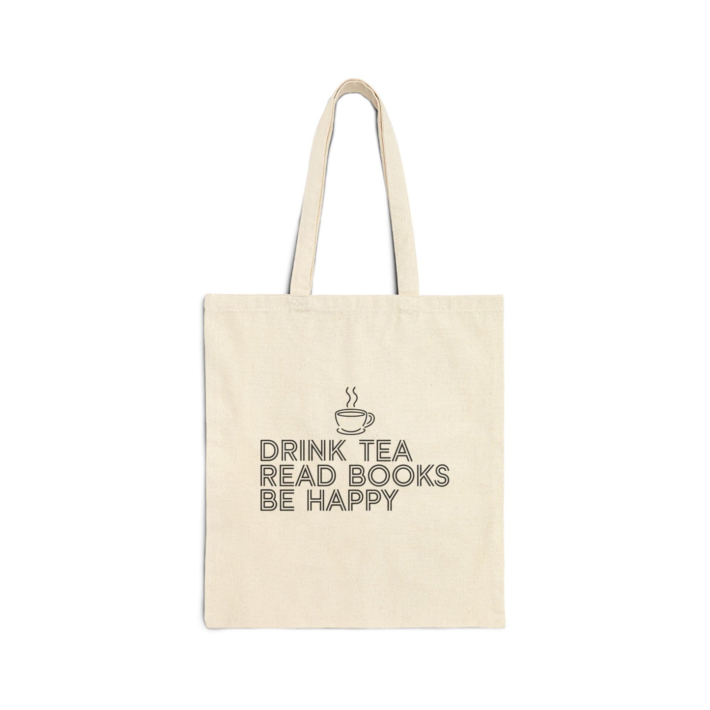 Drink Tea Read Books Cotton Canvas Tote Bag
