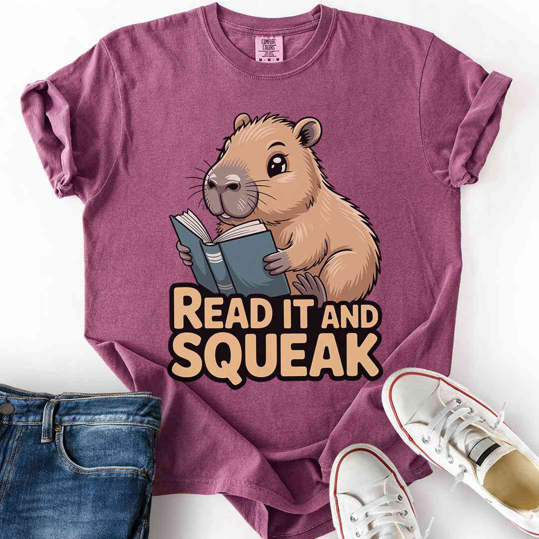 Capybara Read and Squeak T-Shirt