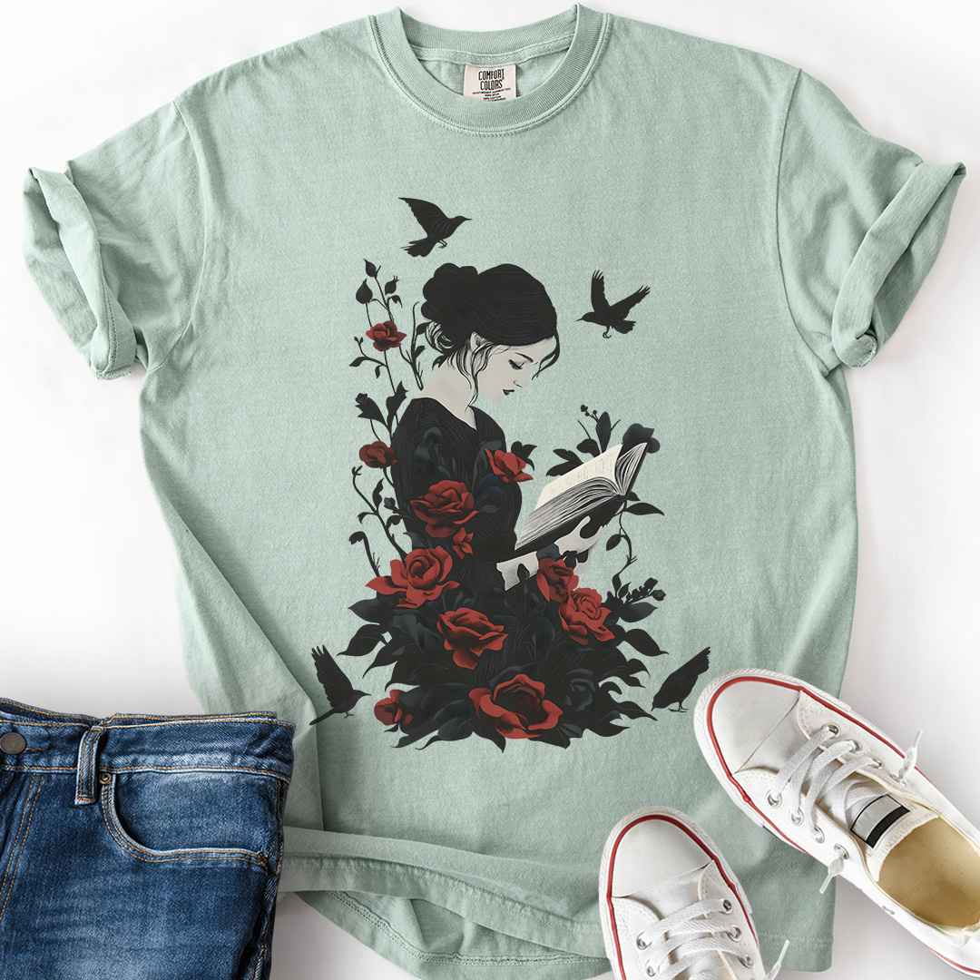 Dark Roses and Books T-Shirt