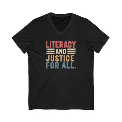 Literacy For All Unisex V-Neck Tee
