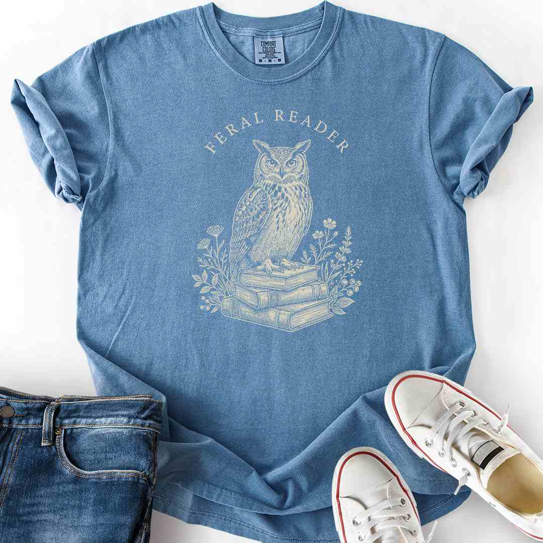 Feral Reader Owl T-Shirt