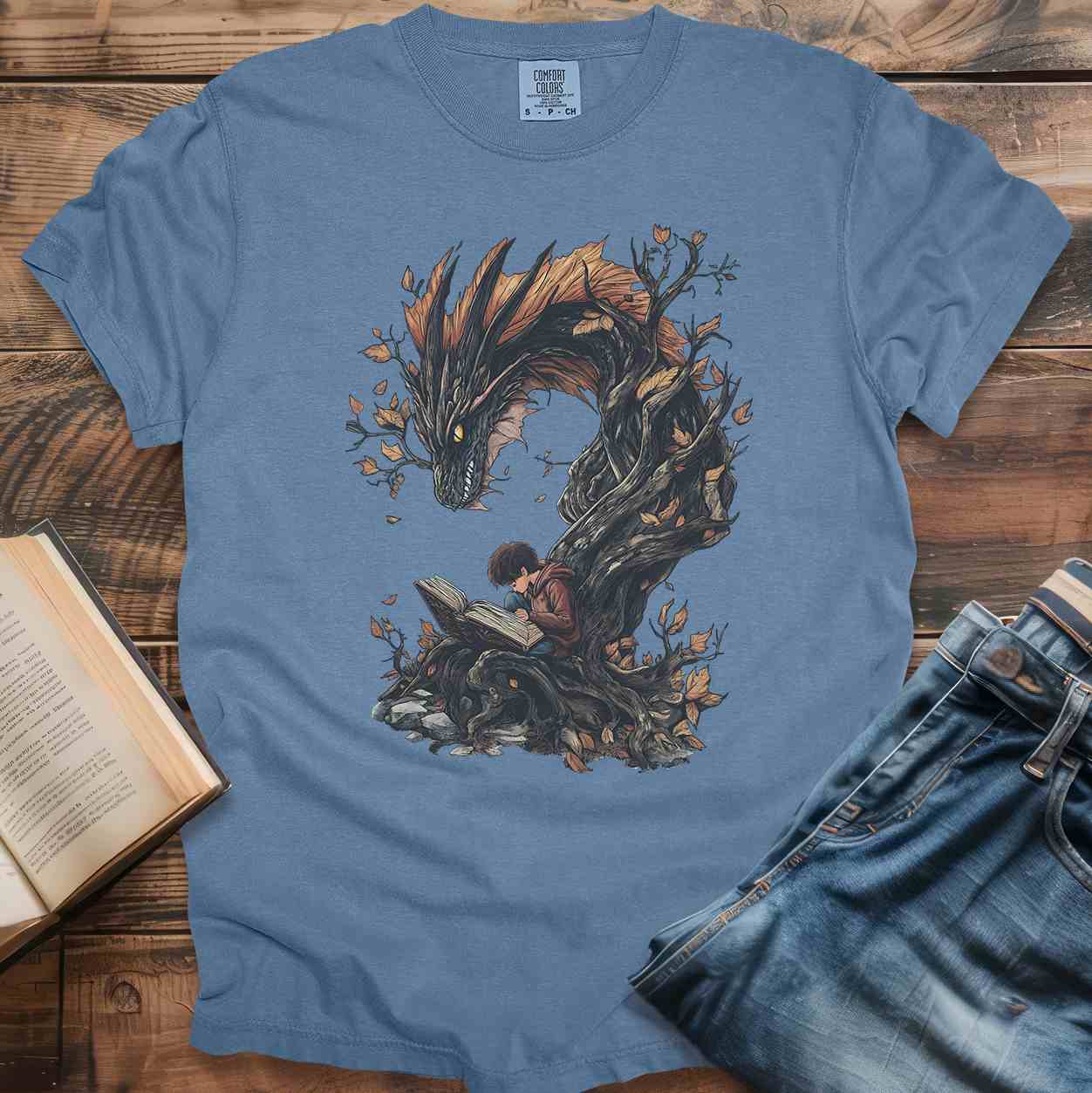 Enchanted Dragon Tree Reading T-Shirt