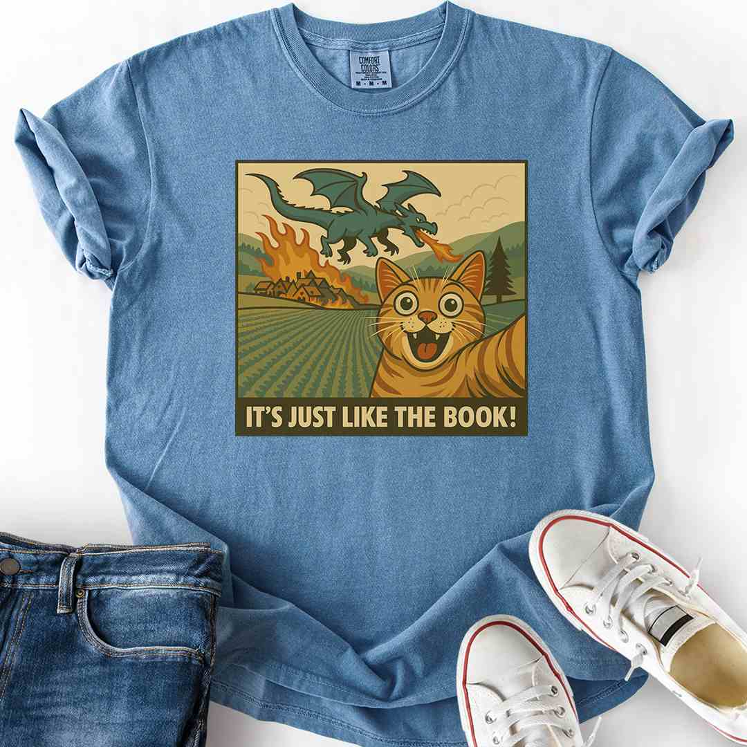 Cat Selfie with Dragon T-Shirt