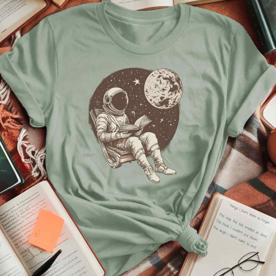 Astronaut Bookworm T-Shirt