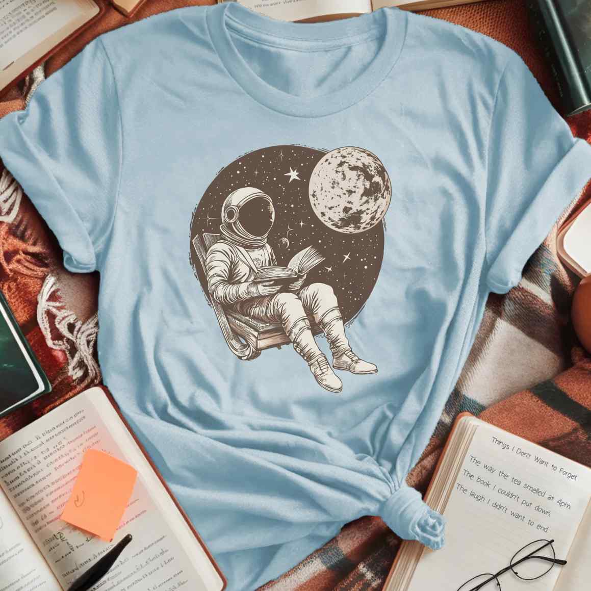 Astronaut Bookworm T-Shirt