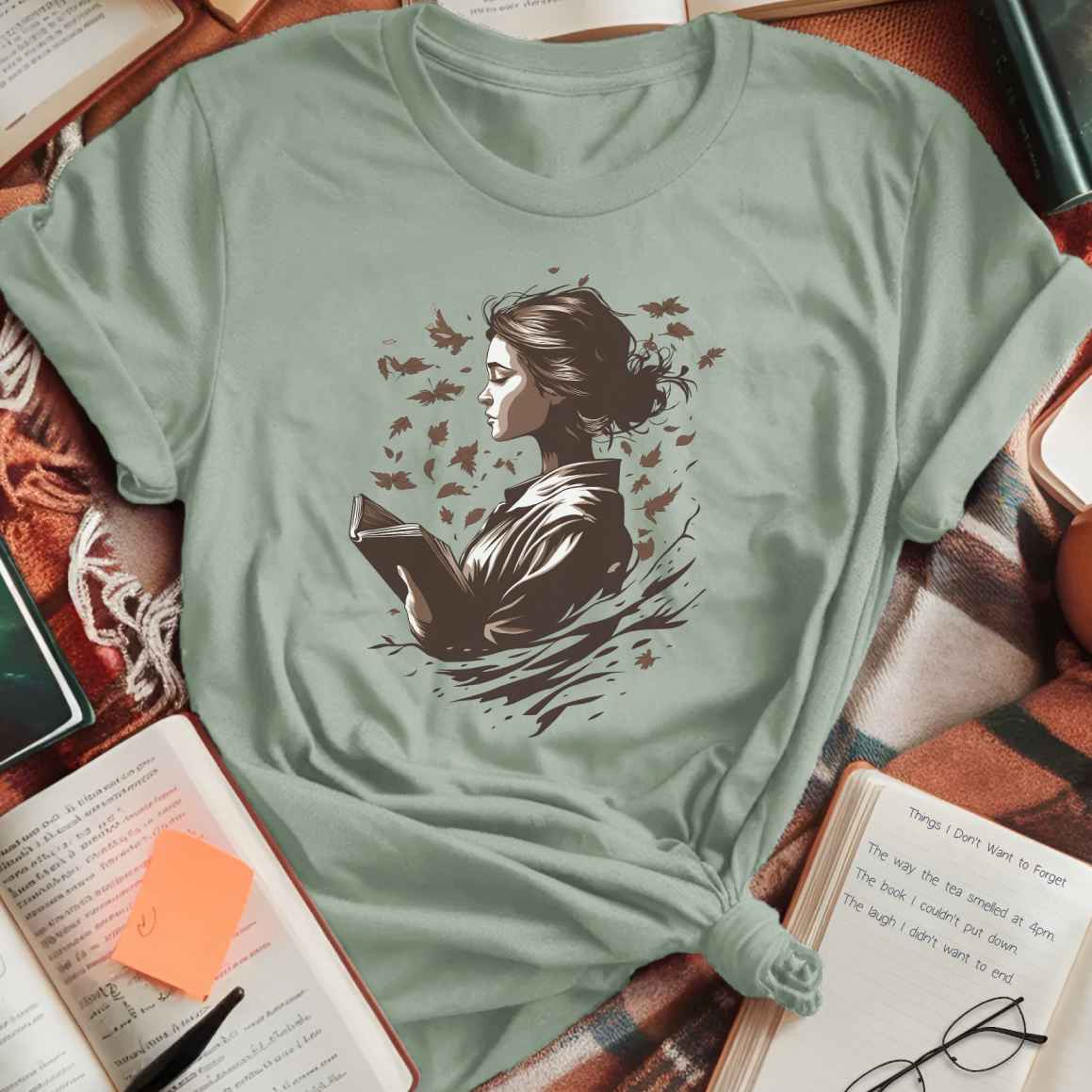 Autumn Breeze Reader T-Shirt