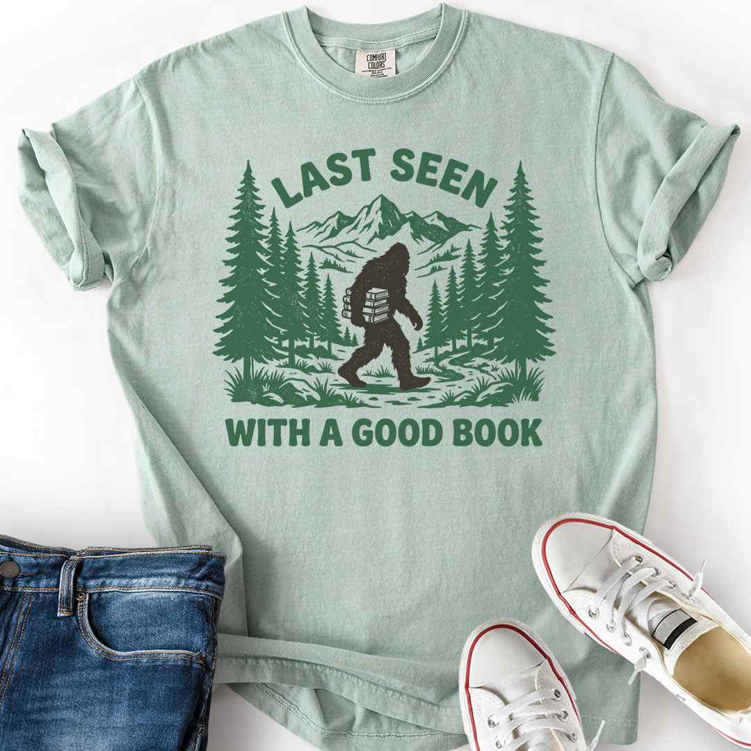 Bigfoot Last Seen With Book T-Shirt