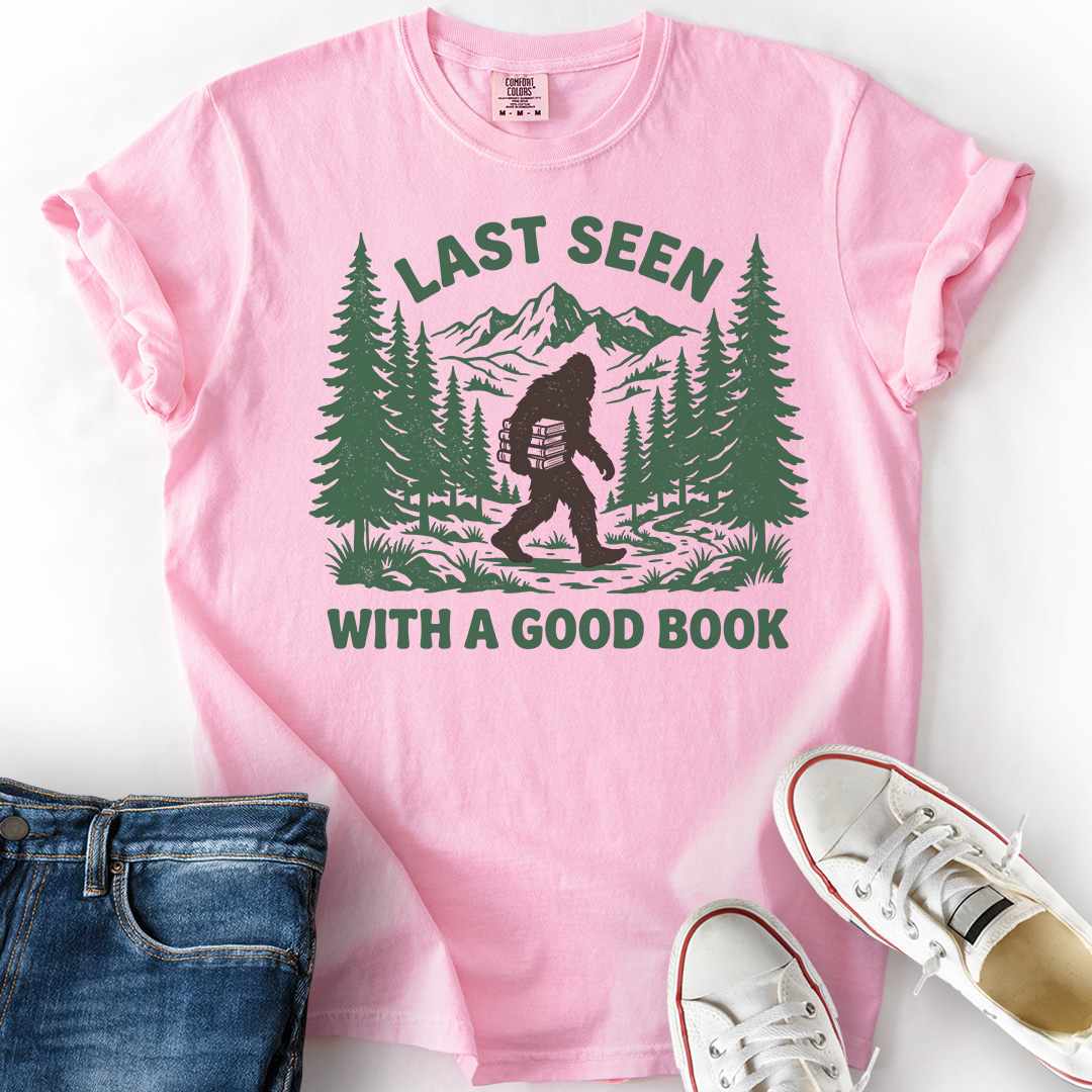 Bigfoot Last Seen With Book T-Shirt