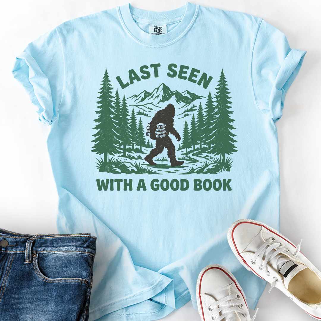 Bigfoot Last Seen With Book T-Shirt