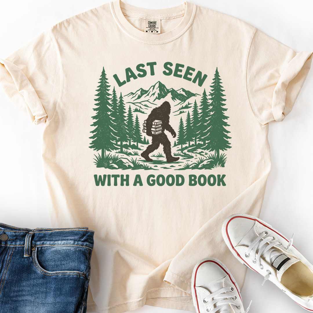 Bigfoot Last Seen With Book T-Shirt