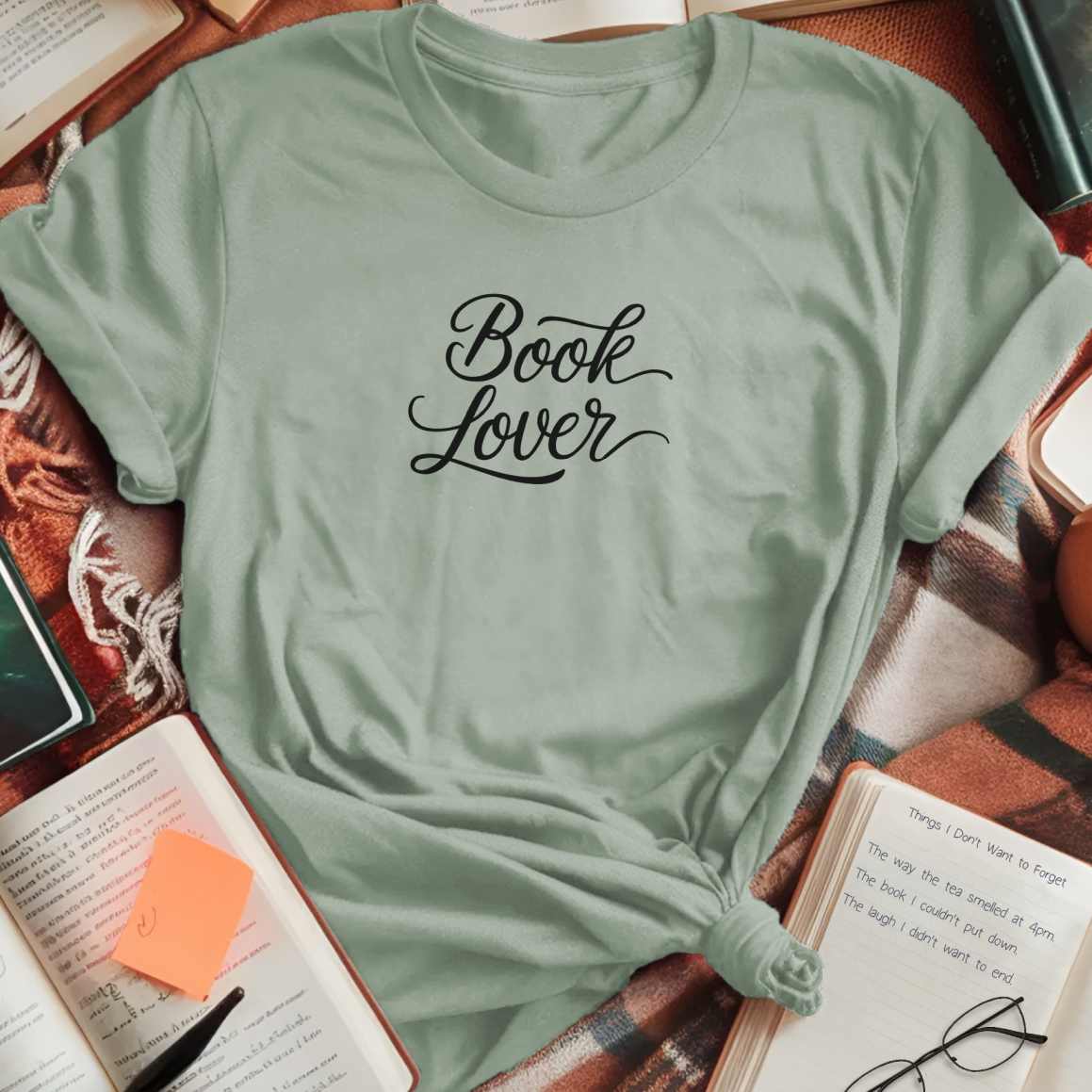 Book Lover Script Type T-Shirt