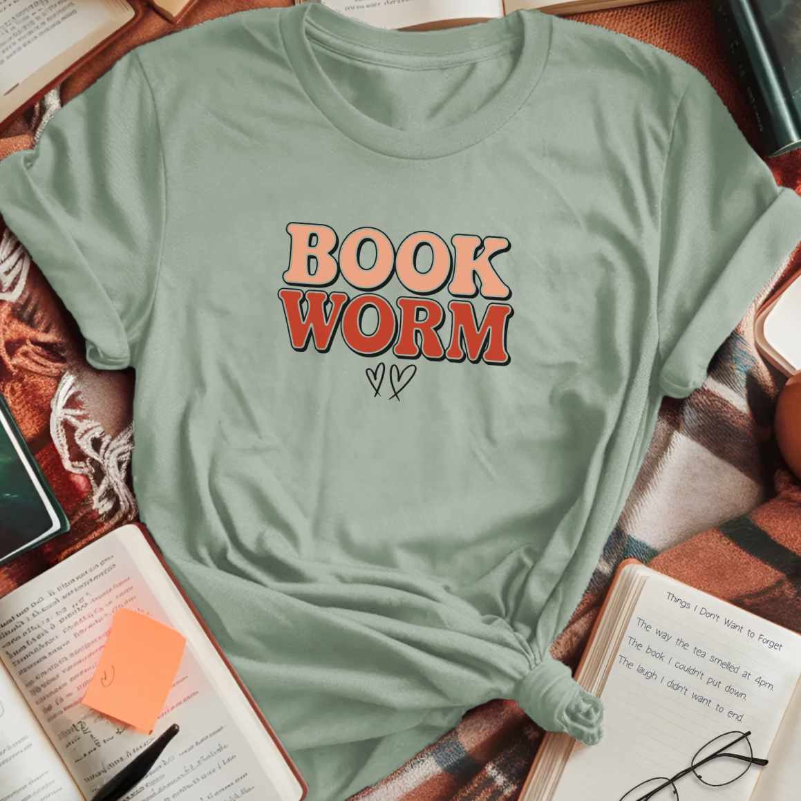 Book Worm Retro T-Shirt