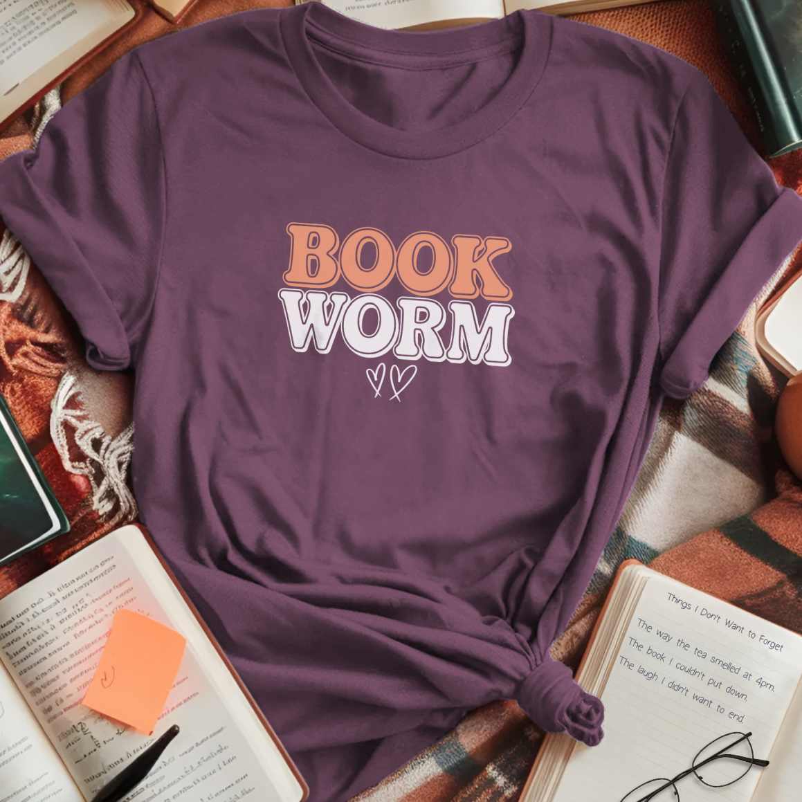 Book Worm Retro T-Shirt