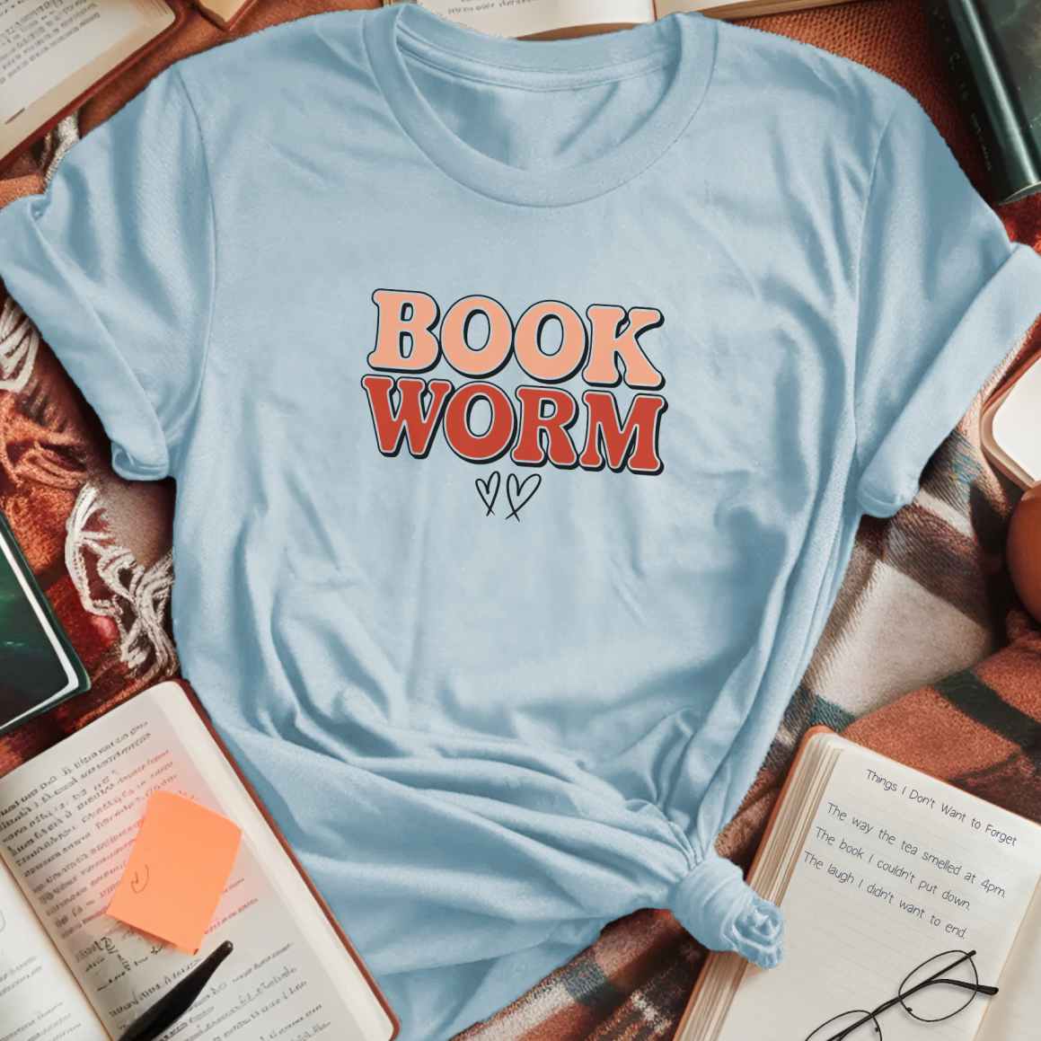 Book Worm Retro T-Shirt