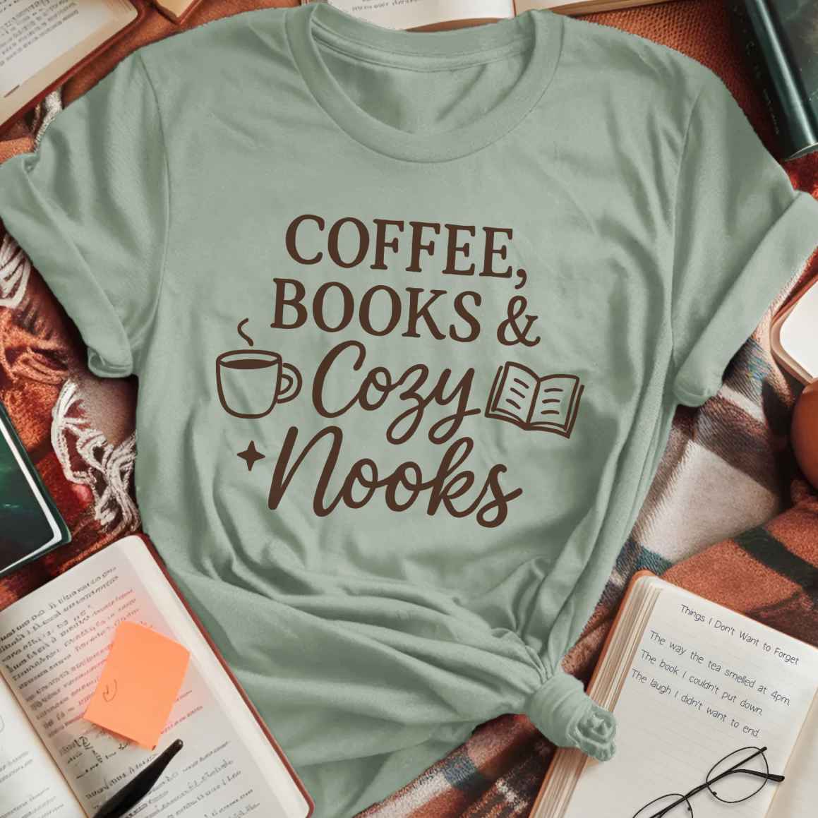 Coffee Books Cozy Nooks T-Shirt