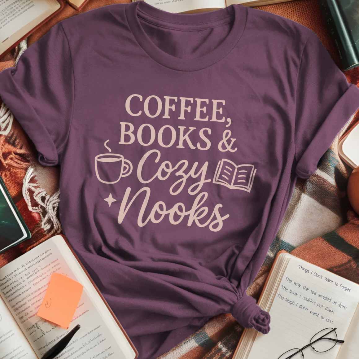 Coffee Books Cozy Nooks T-Shirt