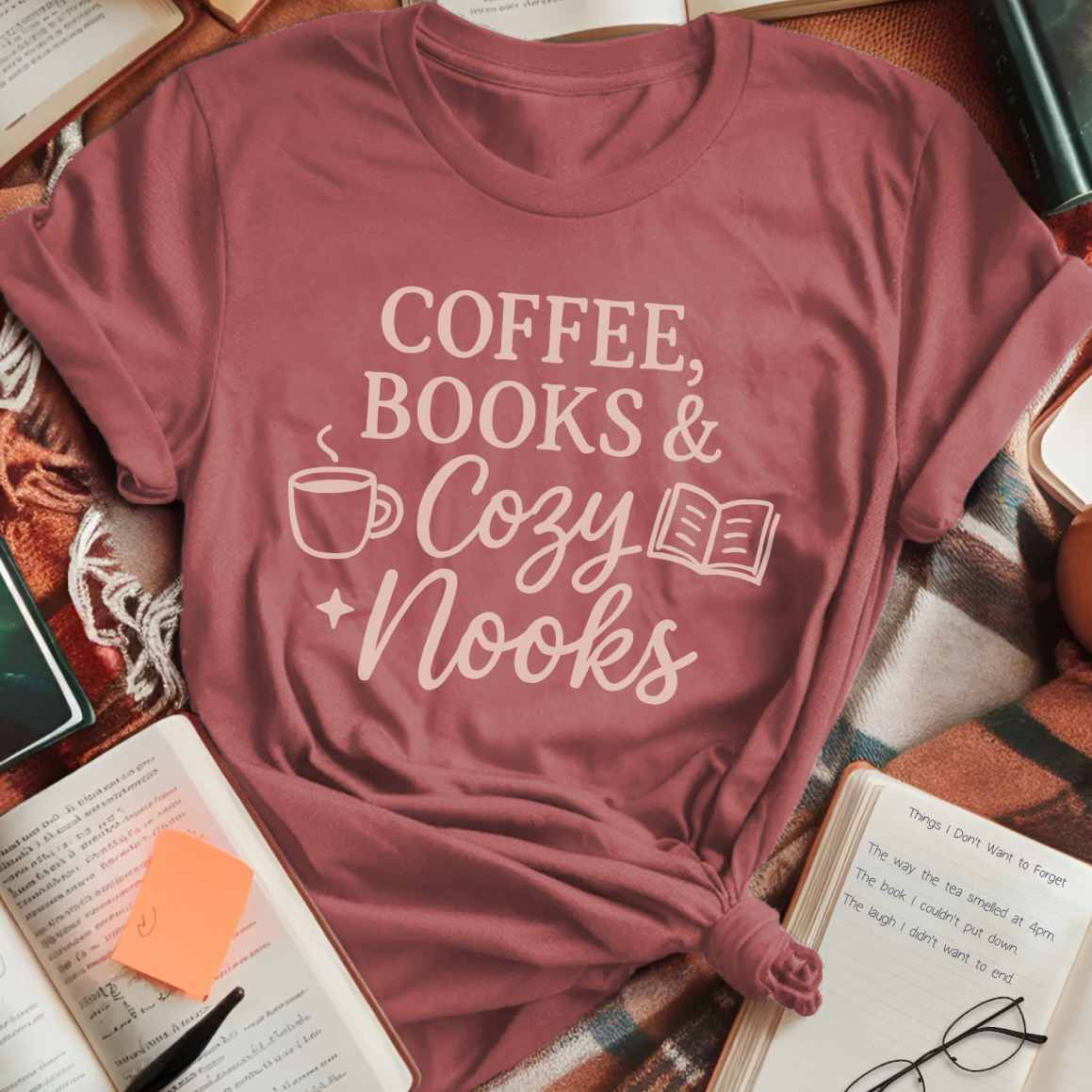 Coffee Books Cozy Nooks T-Shirt