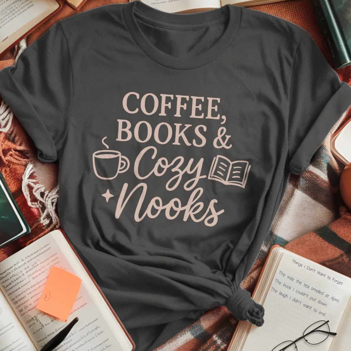Coffee Books Cozy Nooks T-Shirt