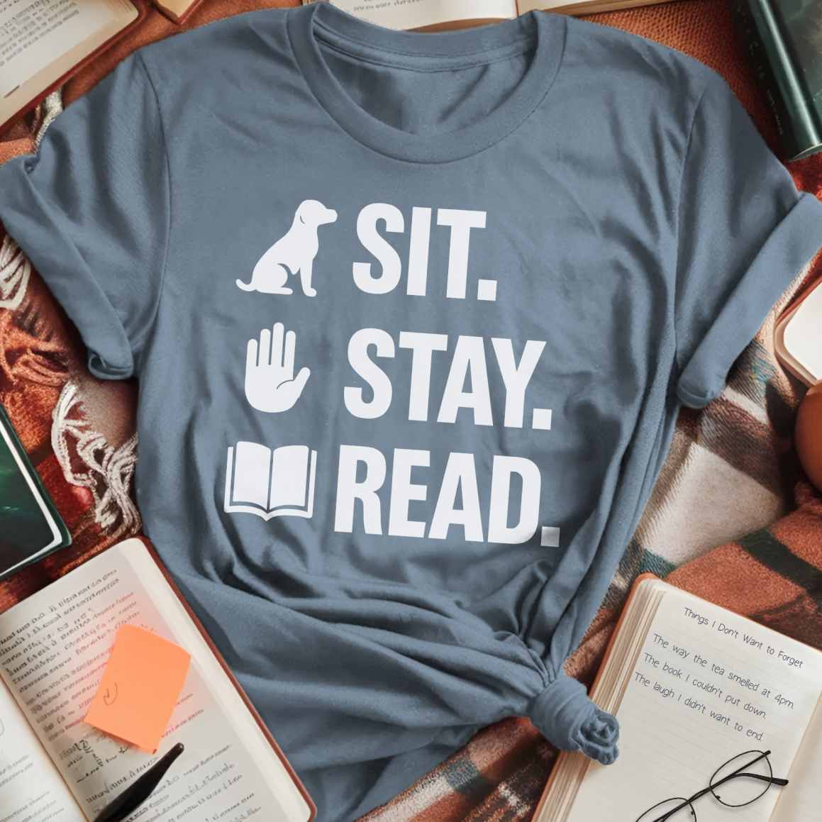 Sit. Stay. Read. T-Shirt