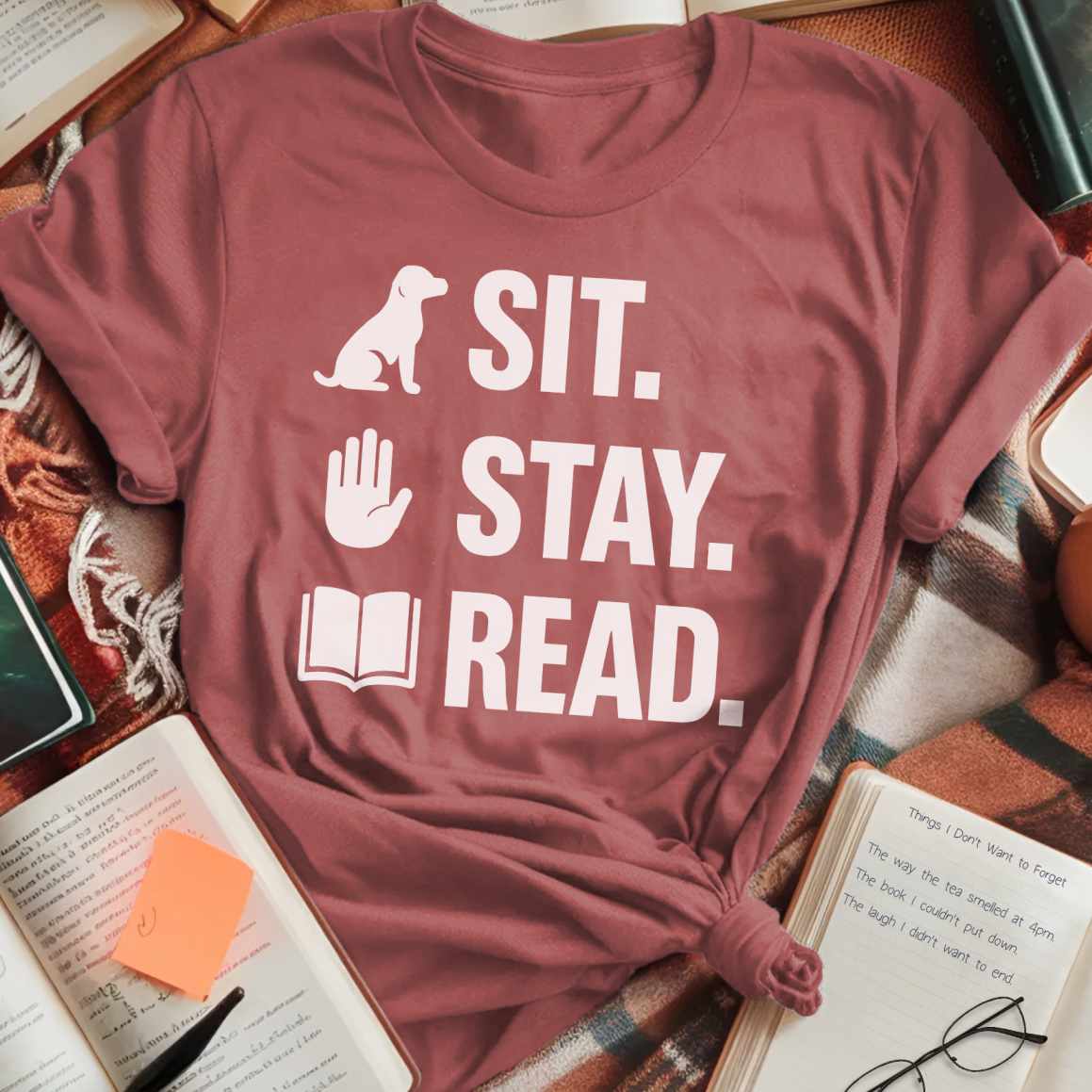 Sit. Stay. Read. T-Shirt
