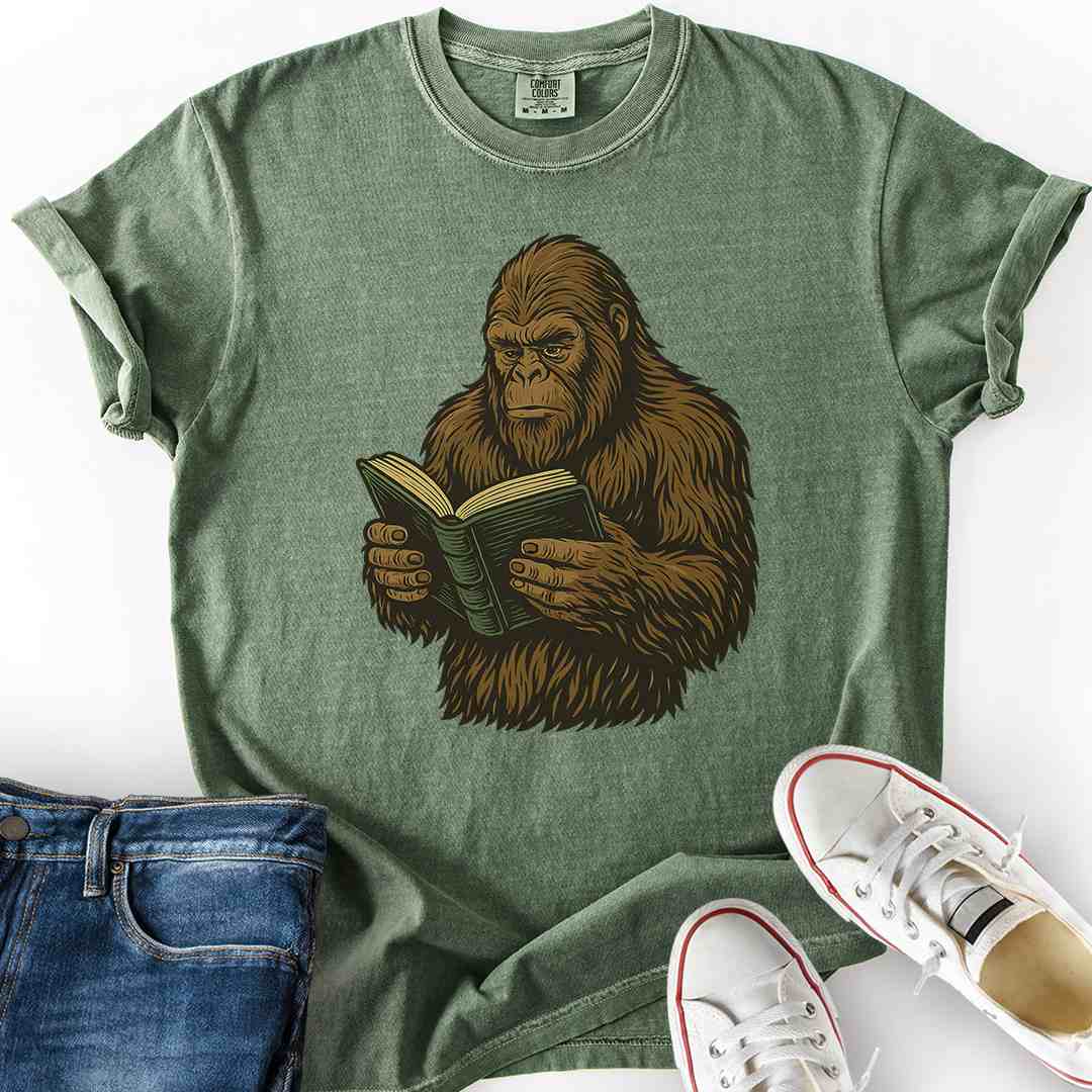 Bigfoot Reads T-Shirt