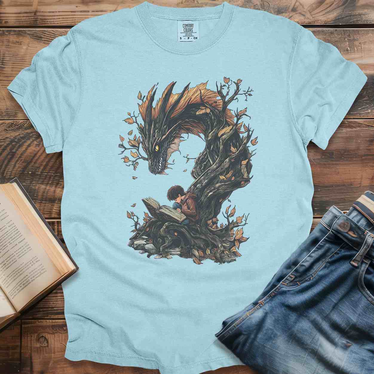 Enchanted Dragon Tree Reading T-Shirt