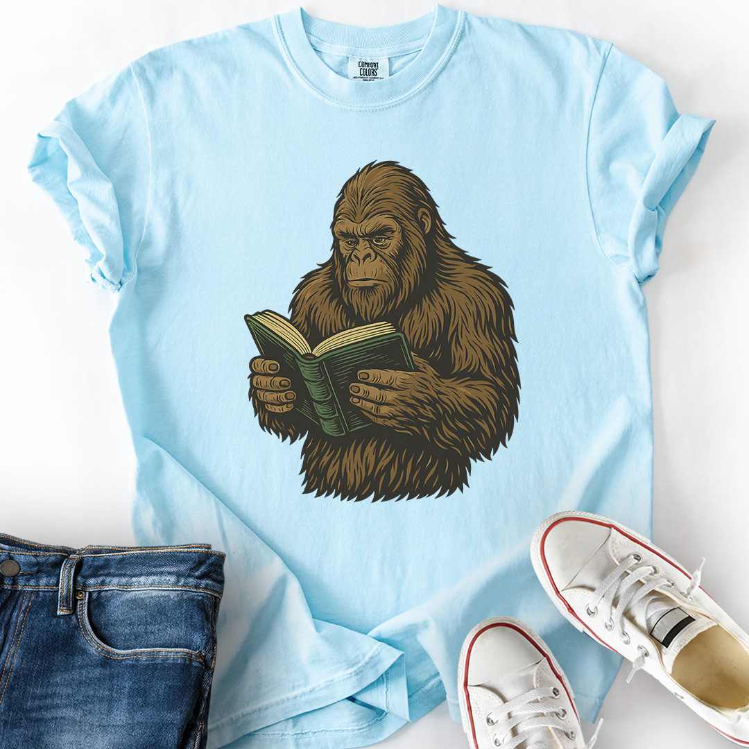 Bigfoot Reads T-Shirt