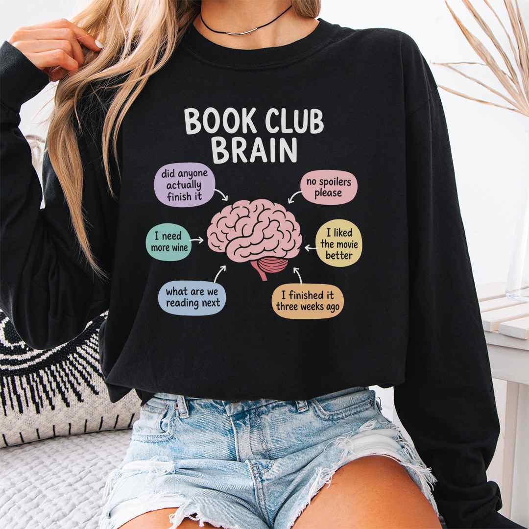 Book Club Brain Long Sleeve Shirt