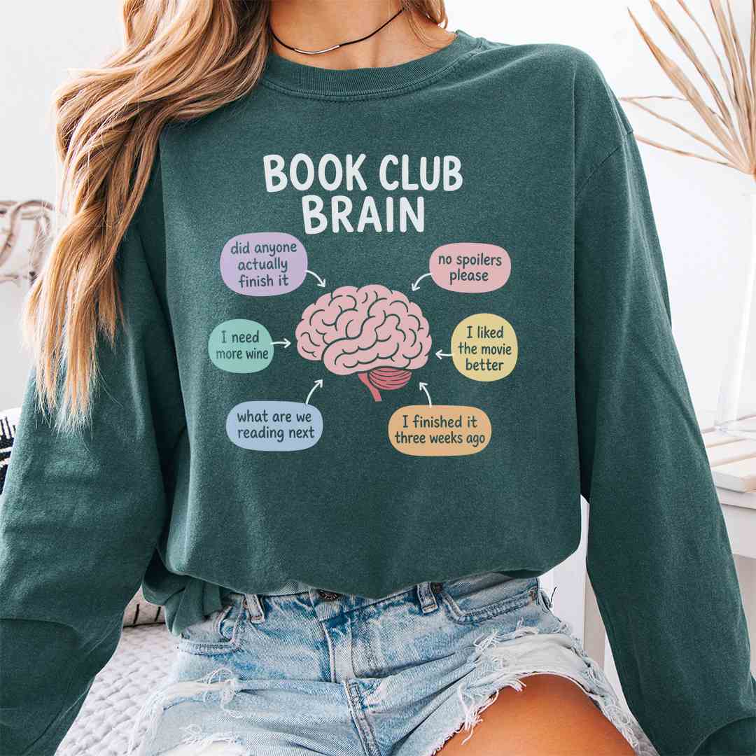 Book Club Brain Long Sleeve Shirt