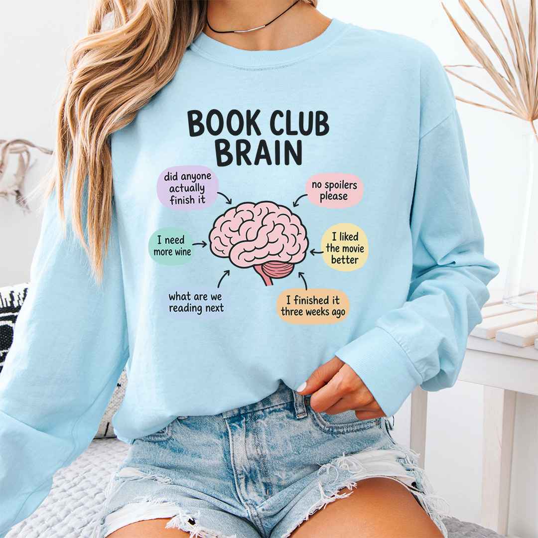 Book Club Brain Long Sleeve Shirt